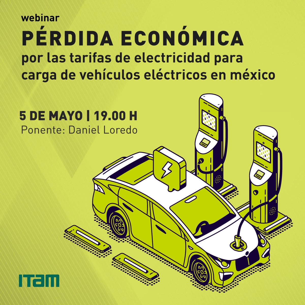 ECONrepre's tweet photo. La Maestría en Economía Aplicada te invita a conectarte al webinar: “Pérdida por las Tarifas de Electricidad para Carga de Vehículos Eléctricos en México”. Para asistir, es necesario tu registro en el siguiente link: https://t.co/TIf1PeYtbZ https://t.co/zFVOBJ8Kit