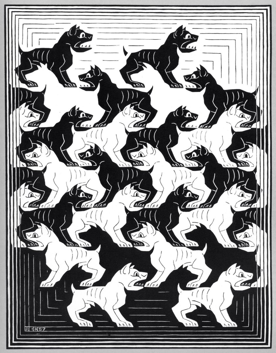 129/ « Les effets qui apparaissent quand quelque chose devient plat sont inspirés de l'art de Maurits Cornelis Escher. Dessiner ses attaques était difficile... Je devais m'assurer que les dessins se rejoignent parfaitement. »- Araki à propos du stand Enigma (JOJOVELLER).