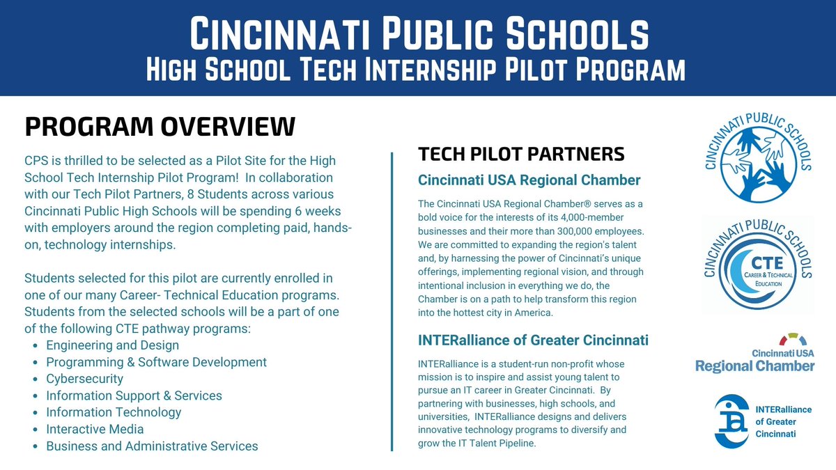 Had an amazing conversation today with @LtGovHusted
 and his team to discuss High School IT Internships and the partnership between <a href="/CareerCPS/">Career Based Learning- CPS</a>, <a href="/INTERallianceGC/">INTERalliance</a>, &amp; <a href="/cincychamber/">Cincinnati Regional Chamber</a>!  
 
<a href="/OhioOWT/">Ohio OWT</a> <a href="/IamCPS/">I Am CPS</a>