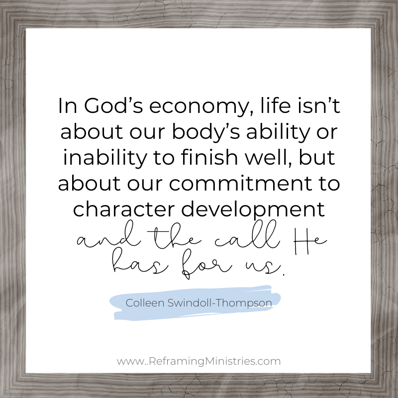It's about the call He has for us.

#calledandchosen #reframingministries #caregiversupport #colleenswindoll #Christianquotes
