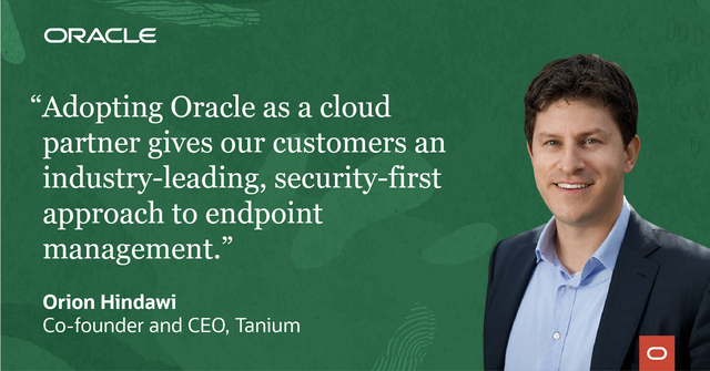 Gos_NZ's tweet photo. See why independent service providers such as @Tanium continue to turn to @Oracle #Cloud to support their multicloud strategies. https://t.co/0aISL5cZI9 https://t.co/xS7rueUERB
