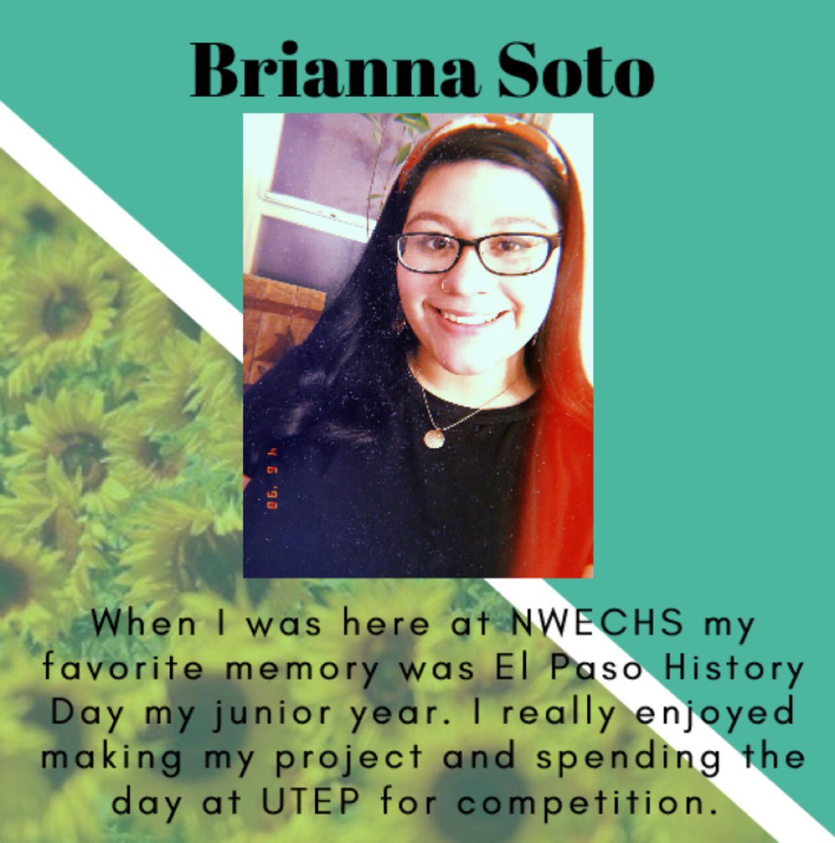 Today’s senior spotlight is all about Briana Soto. In the Fall Brianna will go to Northern Arizona University where she will major in Political Science and minor in Women and Gender Studies.