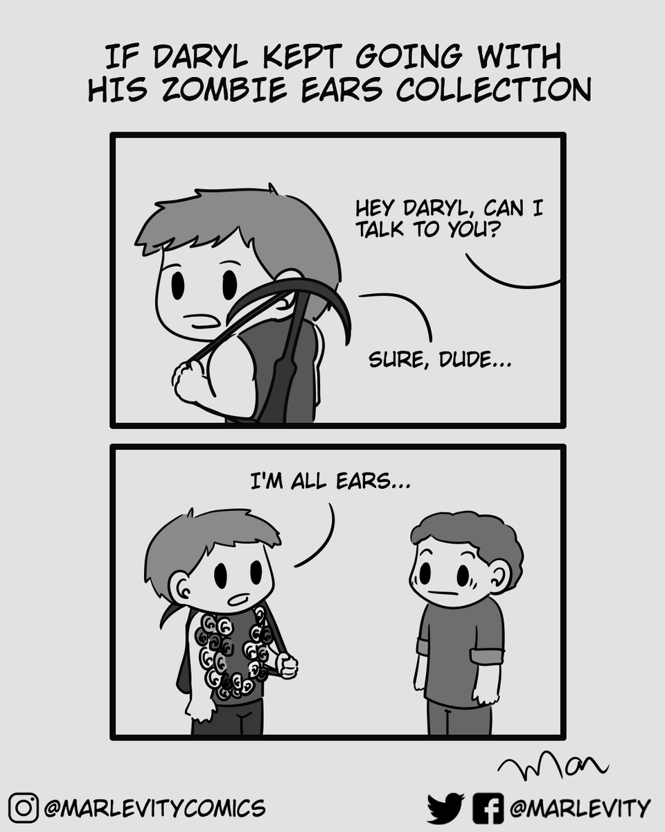 marlevity's tweet photo. Hearing you crystal clear!

#thewalkingdead #twd #daryl #zombie #zombies #zumbi #walkers #collection #comic #comics #webcomic #webcomics #tirinhas #tiras #humor #funny #sliceoflife #comicstyle #funnycomics #comicstrips #comicstrip #fun #comical #dailycomic #funny #webtoons https://t.co/fEWFb0Uins