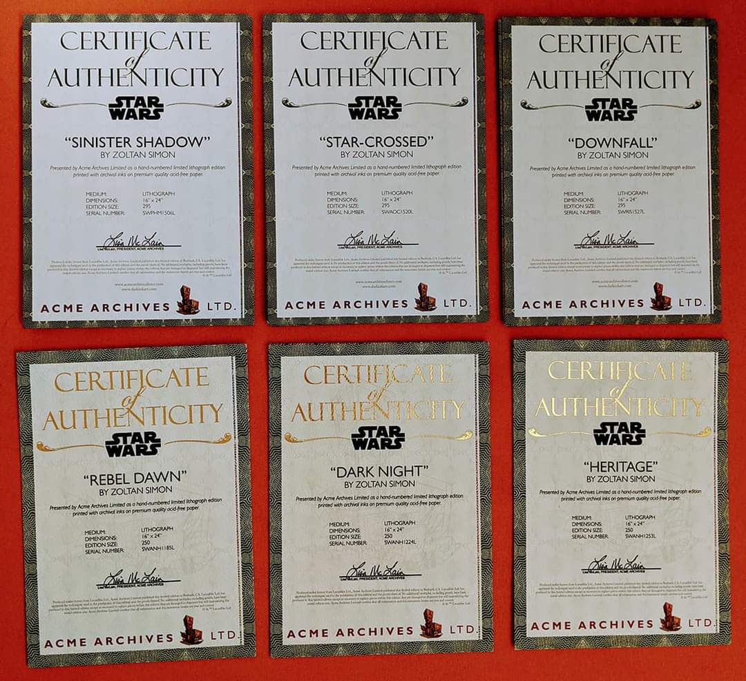 SWSimonZ's tweet image. My AP's have arrived and they look gorgeous together @AcmeArchives @starwars #StarWarsDay #StarWars #LimitedEdition #ArtistOnTwitter