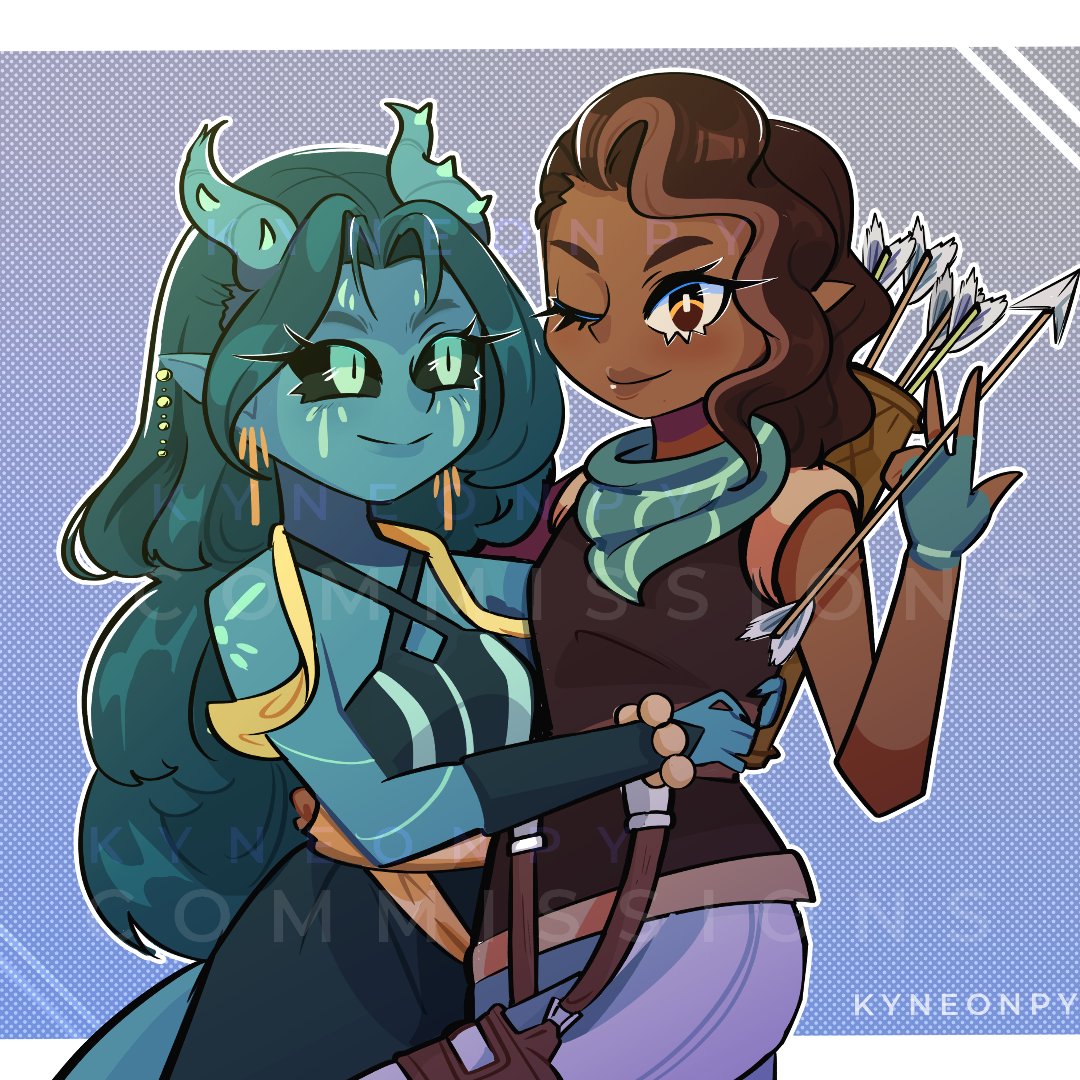 Kyneonpy's tweet photo. Hunting day list! Water, arrows &amp; your bbfe 💜
~ Commissions for💛@/raecotta Thanks for commission me 💕

~Commissions Open💖
#fanart #anime #chibi #art #drawing #artwork #friendship  #comissionsavailable #comissionedart #illust #commission #fantasyart  #illust #dnd #DnDcharacter https://t.co/ND39C803kg