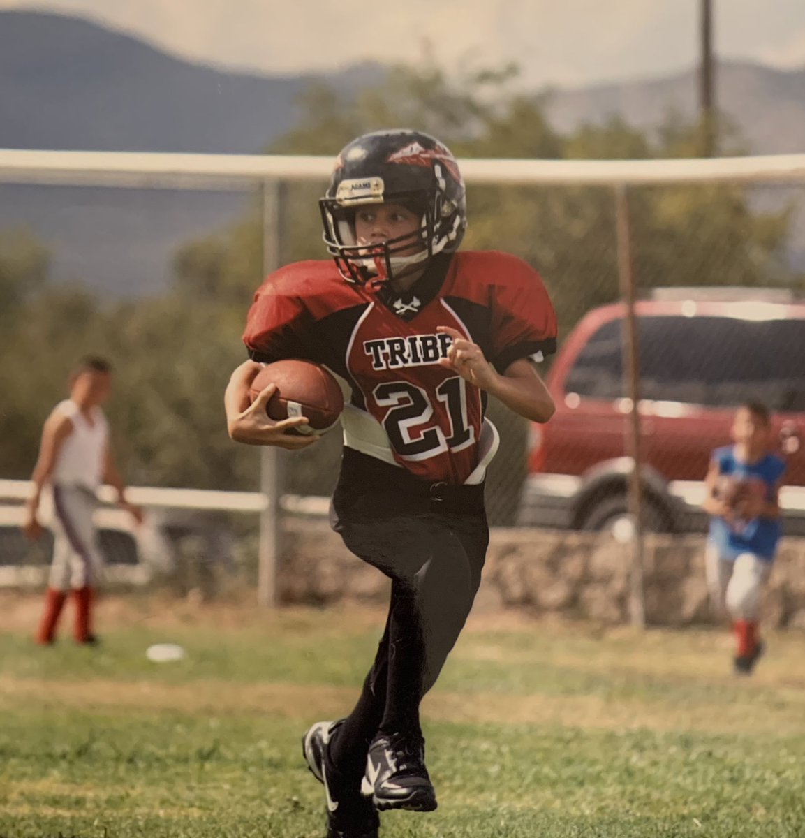 DarrynClark1's tweet photo. It’s hard to believe you’re graduating.  It seems like yesterday that you were running for touchdowns in the Pee Wee league.  You’ve done it at every level.  We are excited to see what’s next! https://t.co/gfp96LUzmF
