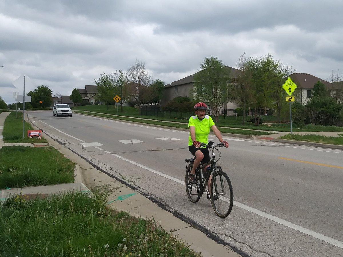 May is bike month, get out and go! Harvard Road headed for the Loop.
#BikeMonthLawrence