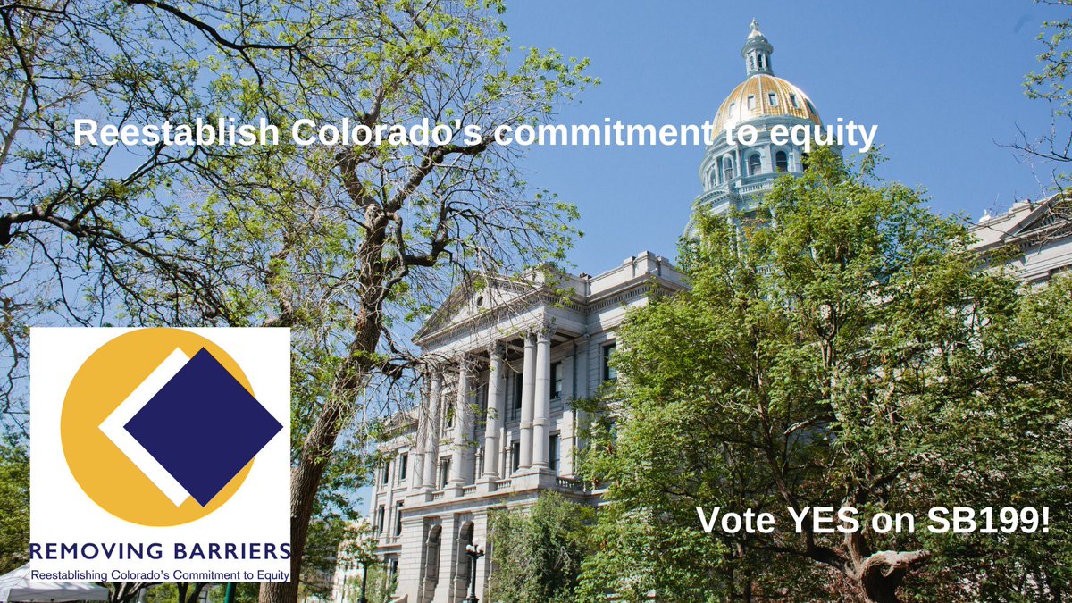 1.#SB199: Remove Barriers to Certain Public Opportunities will ensure that our economic recovery includes ALL Coloradans, not just those with documentation! We urge @GovofCO and #coleg members to support this essential legislation. #removebarriers