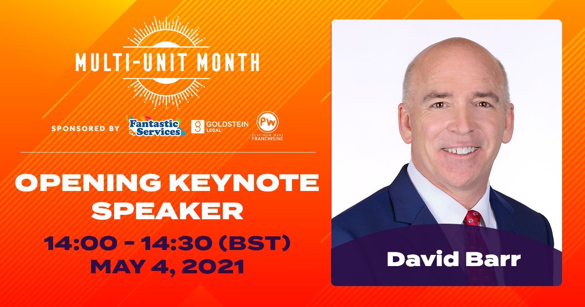 globalfranmag's tweet image. Not long now for #MultiUnitMonth!! Register NOW to attend franchising expert David Barr's keynote!!

To register your attendance, make sure to sign up today 👇
ow.ly/lfxJ50EyOj0