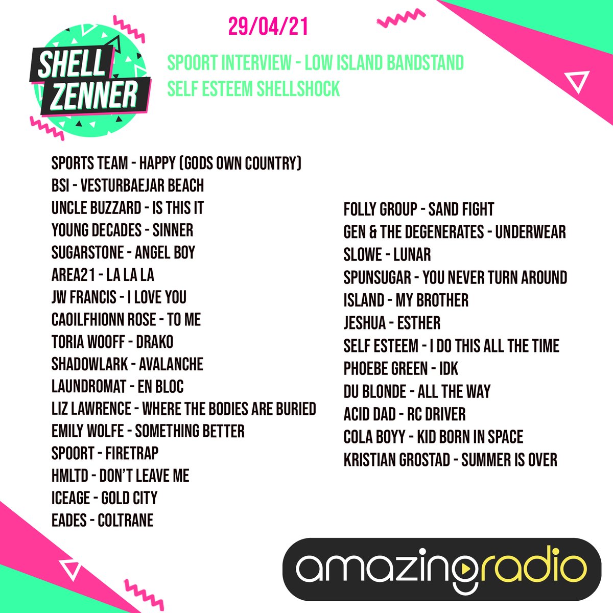 shellzenner's tweet photo. Last weeks @amazingradio show featured the best new music from @ph0ebegreen @dublondesucks @aciddad666 @ColaBoyy @krgrostad

https://t.co/NJHQTrV2Wv https://t.co/tWlQtoq7NY