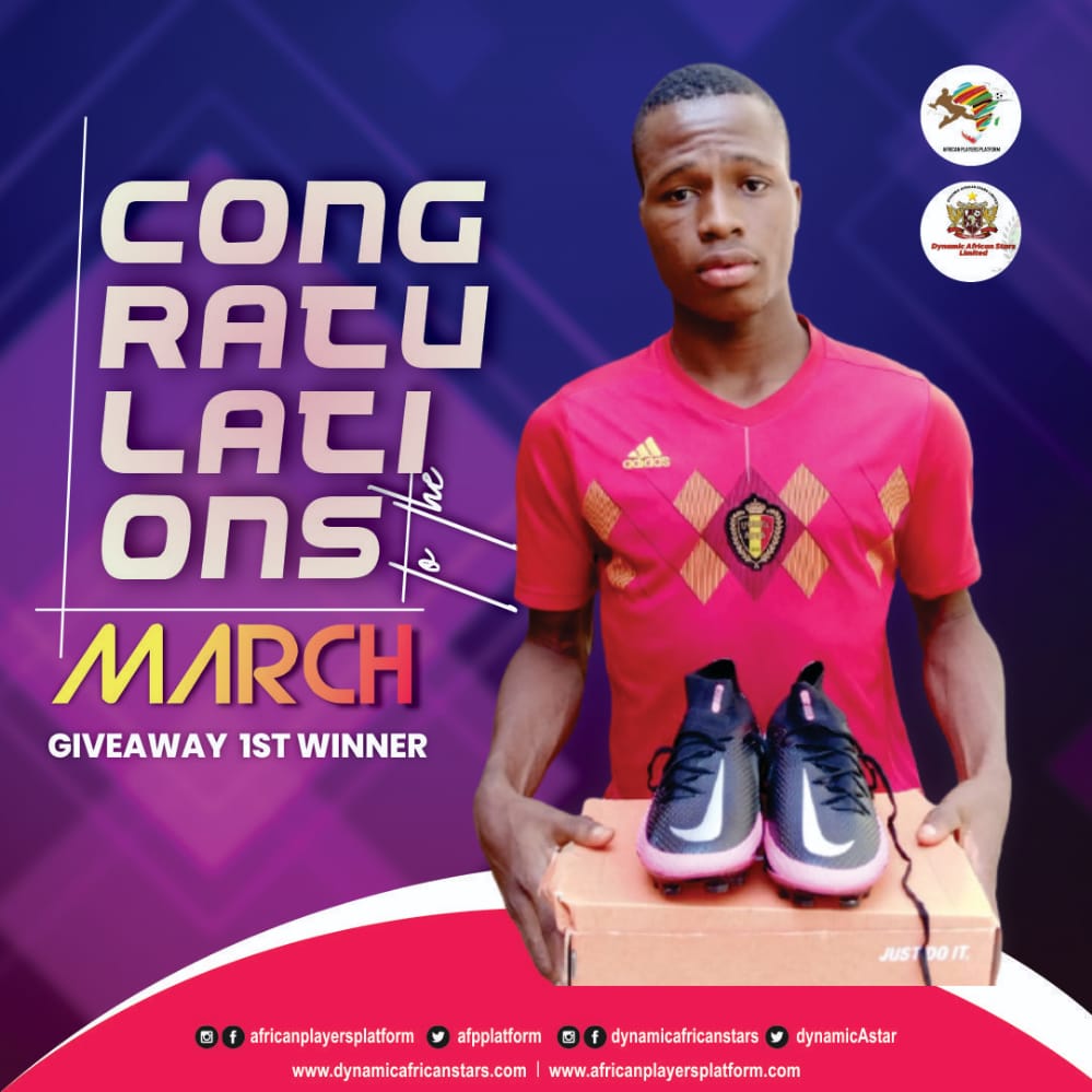 afpplatform's tweet photo. Congratulations to the winner of the March Giveaway @i_am_ireyimika .

@dynamicAstar ; @afpplatform ; @moo.mmusty , we fulfill all promises made👌. We kindly apologize for the delay.

If you've got what it takes to be a star, come lets make you one⭐⭐⭐⭐⭐
#sports #scouting https://t.co/399ZbLmBTi