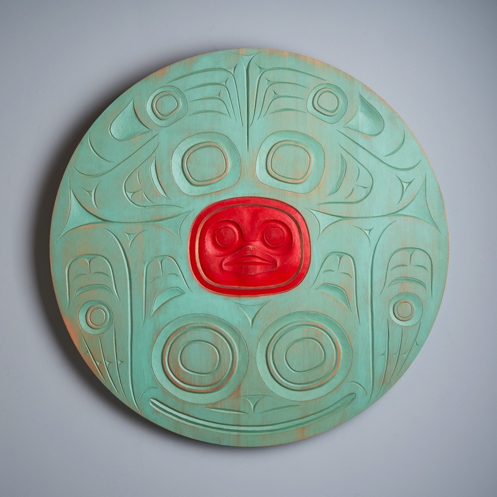 ⁠Some new panels have recently come to the gallery, like this unique red cedar Frog. Throughout the Northwest Coast, Frog is closely associated with the power of transformation.⁠
⁠
Rebirth Panel by Corey Bulpitt (Haida).