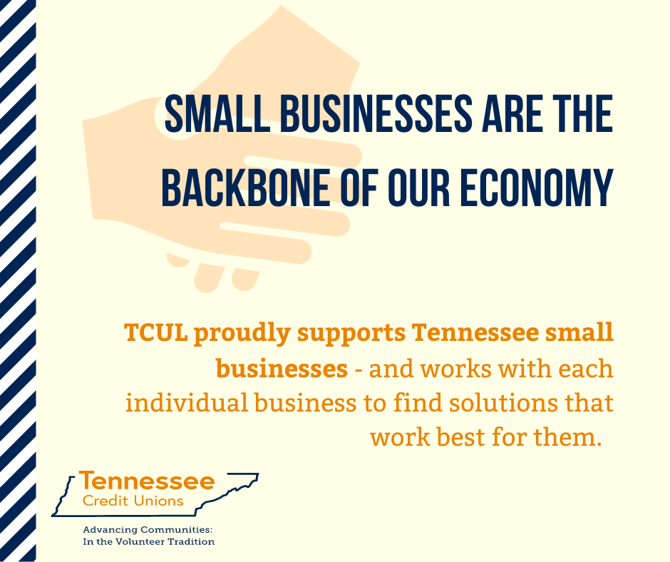TNCULeague's tweet photo. Tennessee credit unions love our #smallbiz members! Check out your local TN #creditunion today for all of your business account needs. #peoplehelpingpeople #AdvancingTN #credituniondifference
https://t.co/T0UJXTvJp5 https://t.co/IZKzJkH3jY