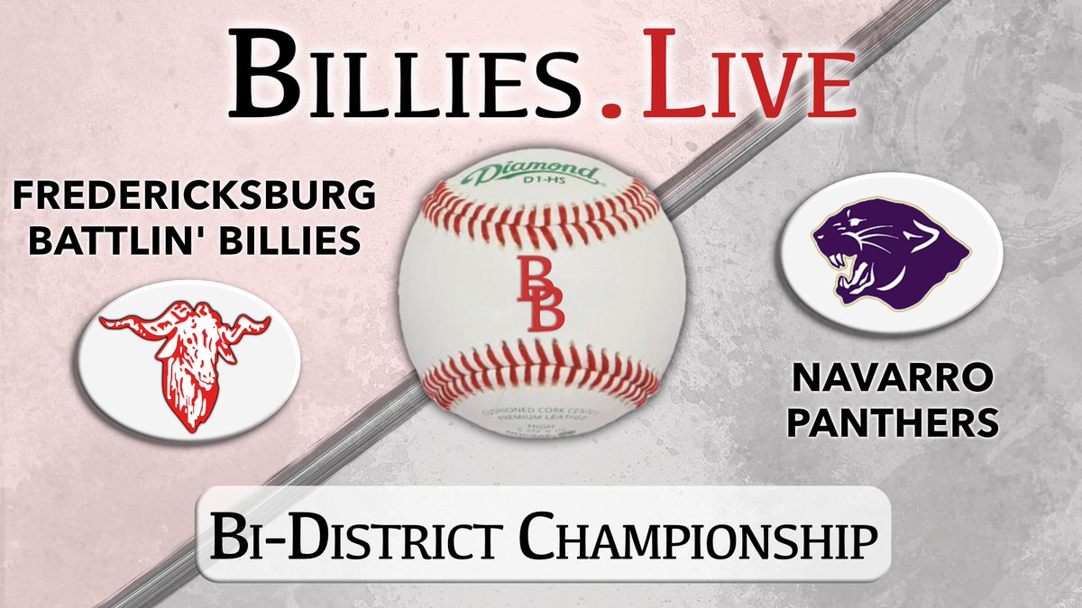 Tx HS Baseball 4A BiDistrict Championship
@NISD_Baseball vs <a href="/Fbgbaseball/">Billie Baseball</a> 
Game1: 7pm Fri May 7 @BillieSports Baseball Stadium
WATCH live on Billies.Live: <a href="/PeterSchandua/">Peter Schandua</a> &amp; DrLove
youtu.be/DmcNlgaG_ZE
@234Friendship <a href="/fbgstandard/">Fbg Standard</a> <a href="/CoachCavazos/">Cavazos 🌵👆🏽</a>  
youtu.be/DmcNlgaG_ZE