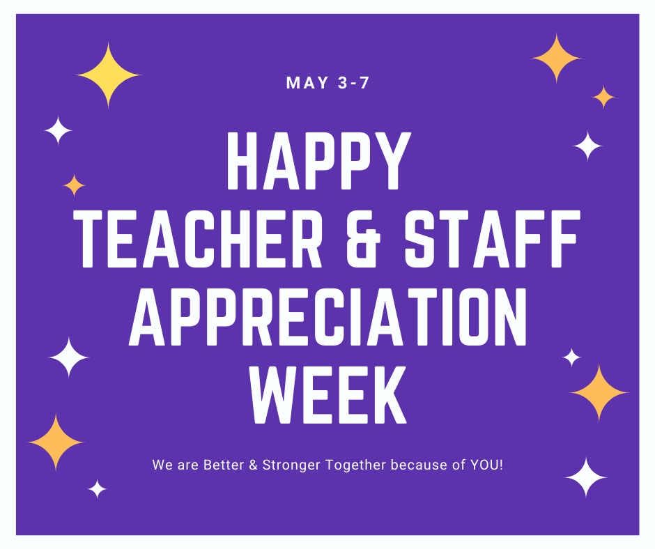 GIPublicSchools's tweet photo. Happy Teacher &amp; Staff Appreciation Week to our rockstar GIPS staff! YOU help make a positive impact in young lives, and we appreciate you. 😊💜 #gipsreimagined https://t.co/m5UUUvjPyN