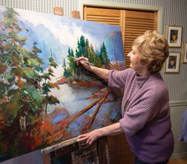 Dear #HPB and #oncology peeps: this is my patient Carole. She is 6 years s/p Whipple for #PancCa. She has not recurred, feels great, and she is still an accomplished artist. Carole wanted me to share her photo and story as an inspiration to other patients and caregivers.