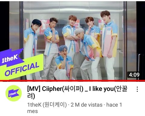 ciipherMexLatam's tweet photo. 📲| Oficialmente el vídeo oficial de "I Like You" acaba de rebasar las 2 millones de visualizaciones 🎉
@RAIN_Ciipher
#Ciipher #싸이퍼 #ILikeYou https://t.co/KeBVRZ6Cis