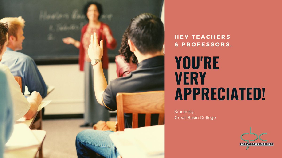 gbcnevada's tweet photo. To celebrate #TeacherAppreciationWeek, we want to recognize dedication of educators all over the country. Their commitment to educating students hasn't wavered throughout the year and they have proven that it is possible to adapt and overcome. #thankateacherday  #appreciationpost https://t.co/Psju1DcZ0E