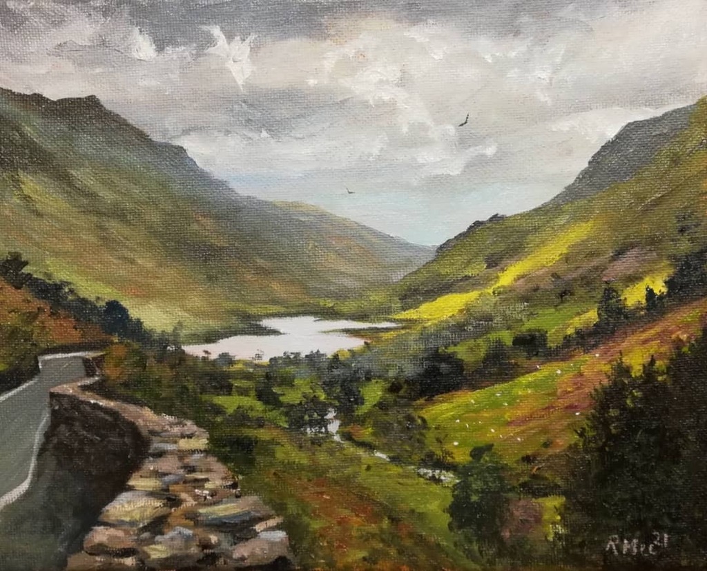 Oil painting inspired by recent travels in our campervan to North Wales 
.
#oilpainting
#snowdonianationalpark #thisiswales #snowdonia #ukmountains #visitwales #northwales #walesuk #walesadventures #lovewales  #yourwales #exploresnowdonia #capturewales #climbingwales #lovefo…