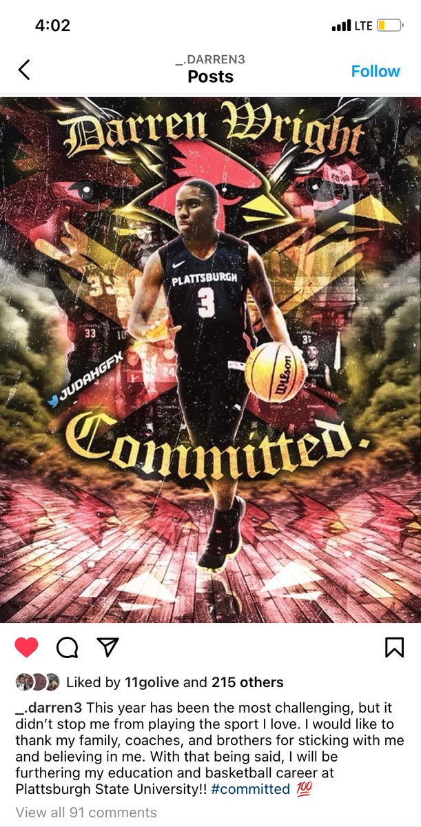 Congrats to Darren Wright on his commitment to Plattsburgh St and for being our first student-athlete commitment at Bard DC....
#WEAREBARDDC
❤️✊🏾