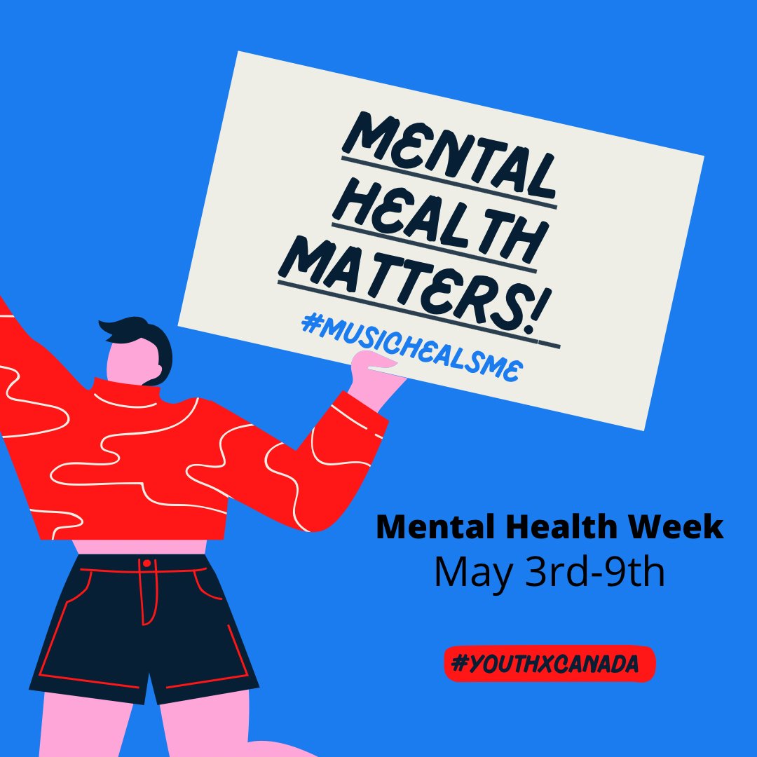 Hey Friends! Mental health week is from May 3rd - 9th. Stay tuned for performances, tips, and positive thoughts. 
#MusicHealsMe #mentalhealthweek #mentalhealthawareness  #mentalhealthweek2021 #music