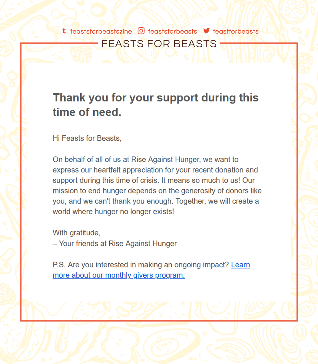FEASTS FOR BEASTS (@feastforbeasts) / Posts / X
