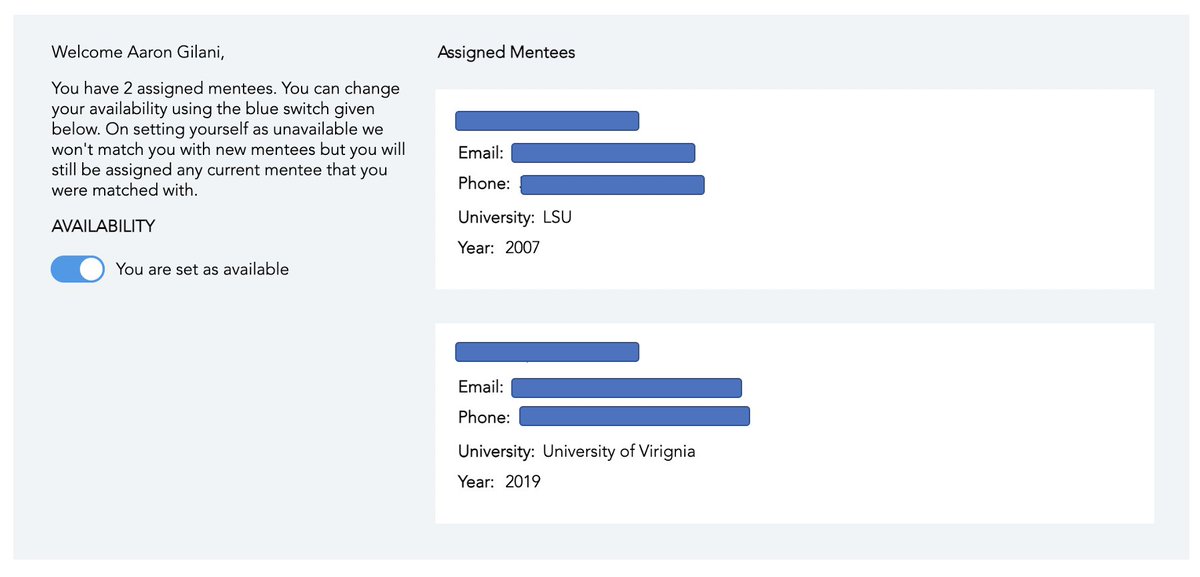 MENTORS❗️

Please check your emails! You should have received one from us to set up your mentor profile. Here you can see your cool dashboard, like below:

We are growing!