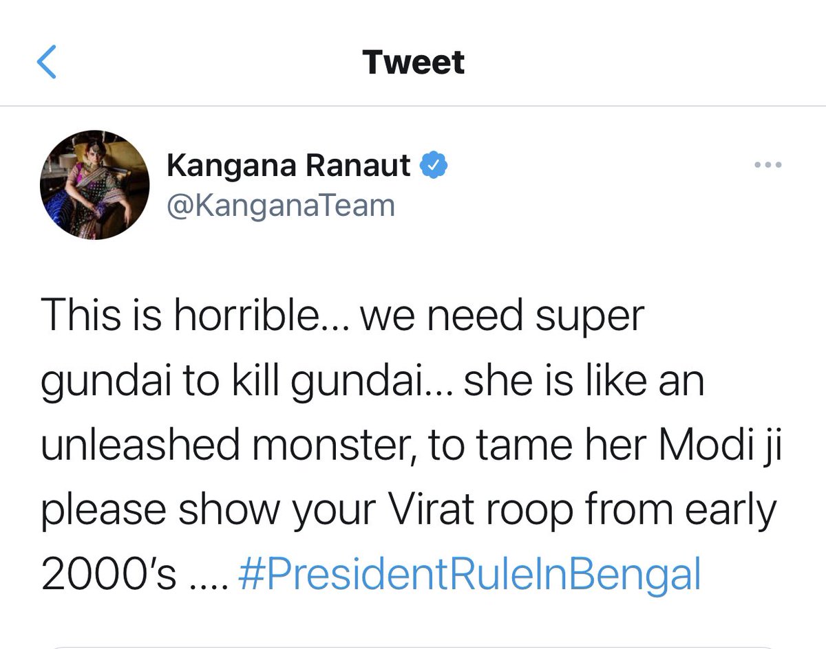 ReallySwara's tweet photo. In which @KanganaTeam calls Modi ji riot-monger! 😳😳😳🙀🙀🙀 https://t.co/dZnqMwYtQb