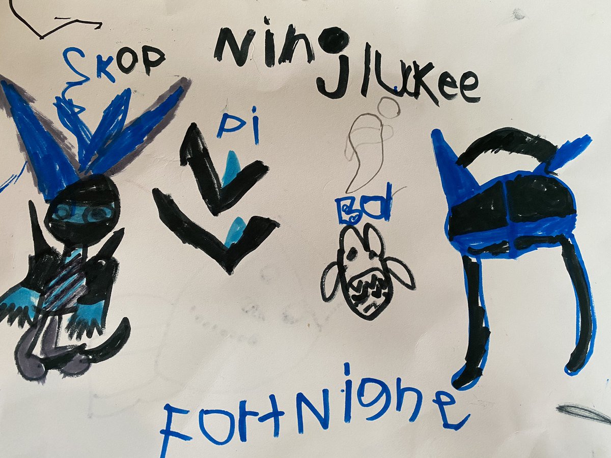 Pepper44's tweet image. A message from Henry, age 7: #Fortnite please make this #skin!