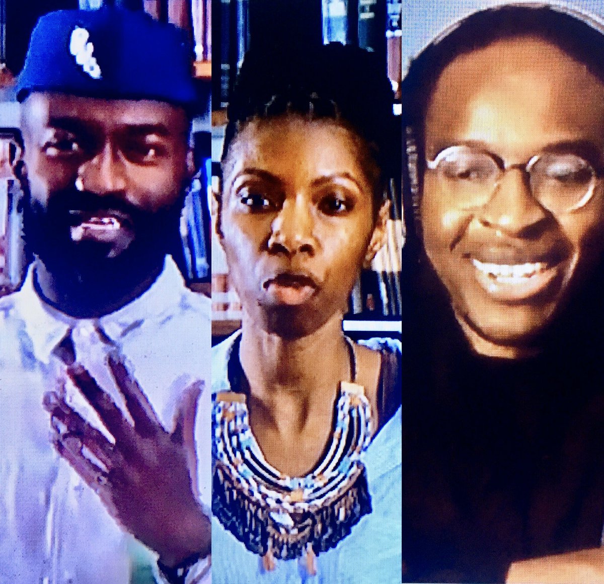 Too Young Too Loud Too Different 🔥 
Fine final #LondonLibraryLitFest event from #MalikasPoetryKitchen with #poetry from @Malikabooker @TheLeano @CharlotteAnsel8  @KayoChingonyi @ZCarpenterHall @InuaEllams from @TheLondonLib & Leeds with intros from Jill Abram aka @MalikasKitchen