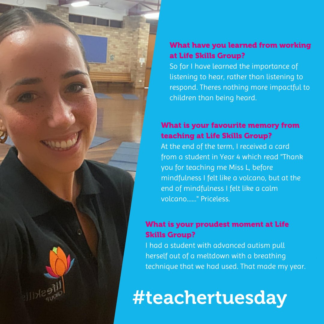 lifeskillsgo's tweet image. It&apos;s #teachertuesday! This week we&apos;re introducing our vibrant teacher, Elle! Elle, or &apos;Miss L&apos;, always delivers our program with such cheerful energy. This year she has taught at North Ryde Public School. We love your work, Elle! #classroom #teacher #sel