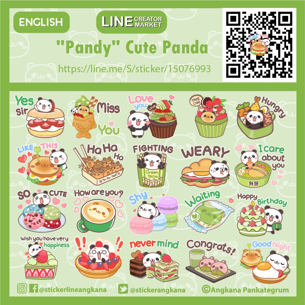 stickerangkana's tweet photo. “Pandy” cute Panda (English)
LINE STORE :
https://t.co/WLfbqfSZ0N
Sticker Shop (in app) :
https://t.co/Ud9yUHjroA
#LINEstamp #stickerline #stickerlinethai #LINE #LINEsticker #linecreatormarket #linestickers #LINECreators #linestore #cutecharacter #panda https://t.co/nFmgFaSvmr
