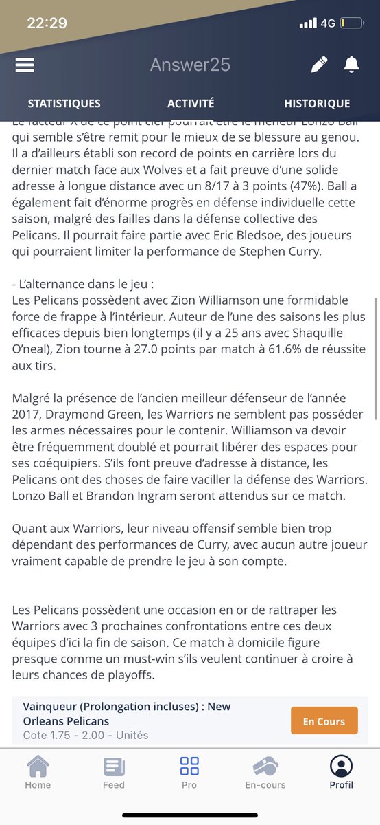 KineCourtside's tweet photo. NBA 🏀 Analyse New Orleans Pelicans - Golden State Warriors : match crucial pour la course aux playoffs
Mon bet : New Orleans moneyline côte 1.75
❤️♻️ pour le soutien
#NBA #TeamParieur #tipstop https://t.co/M3XhOsIp03