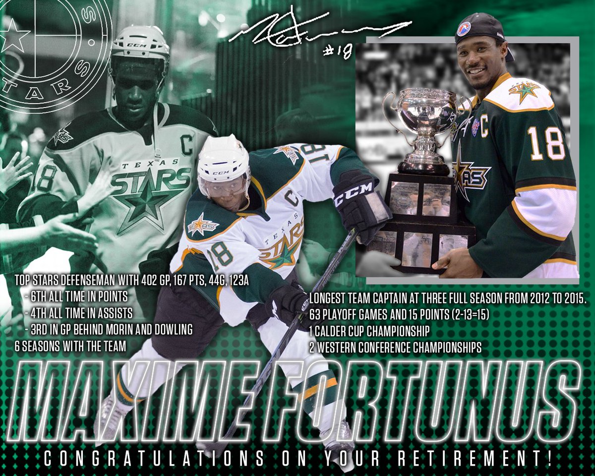 One of the best to wear the Stars jersey. The longest captain in club history and top defenseman in all categories.
Congratulations on a great career and good luck in your retirement Max!