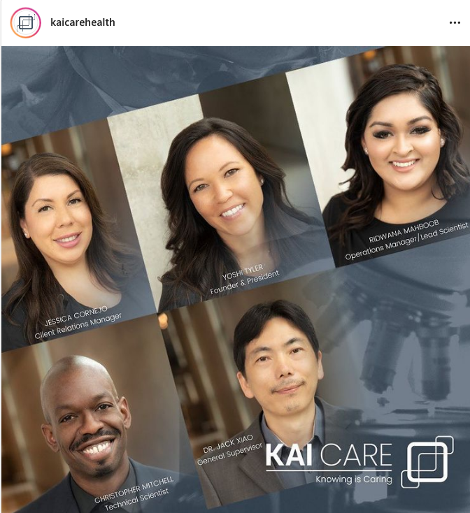 labs_kai's tweet photo. We are pleased to announce the launch of Kai Care on social media. Visit us at @kaicarehealth on both Instagram and Facebook. https://t.co/ZkIHRj8Udd
