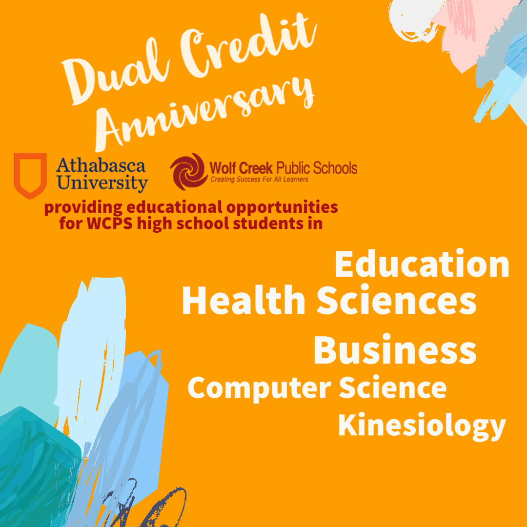 Thank you to <a href="/AthabascaU/">Athabasca University</a> for the great partnership.  More and more students from <a href="/WCPS72/">Wolf Creek Schools</a> are inquiring about our dual credit opportunities for the 2021-2022 school year.  I am looking forward to continuing to grow these opportunities for our students and the students in Alberta.
