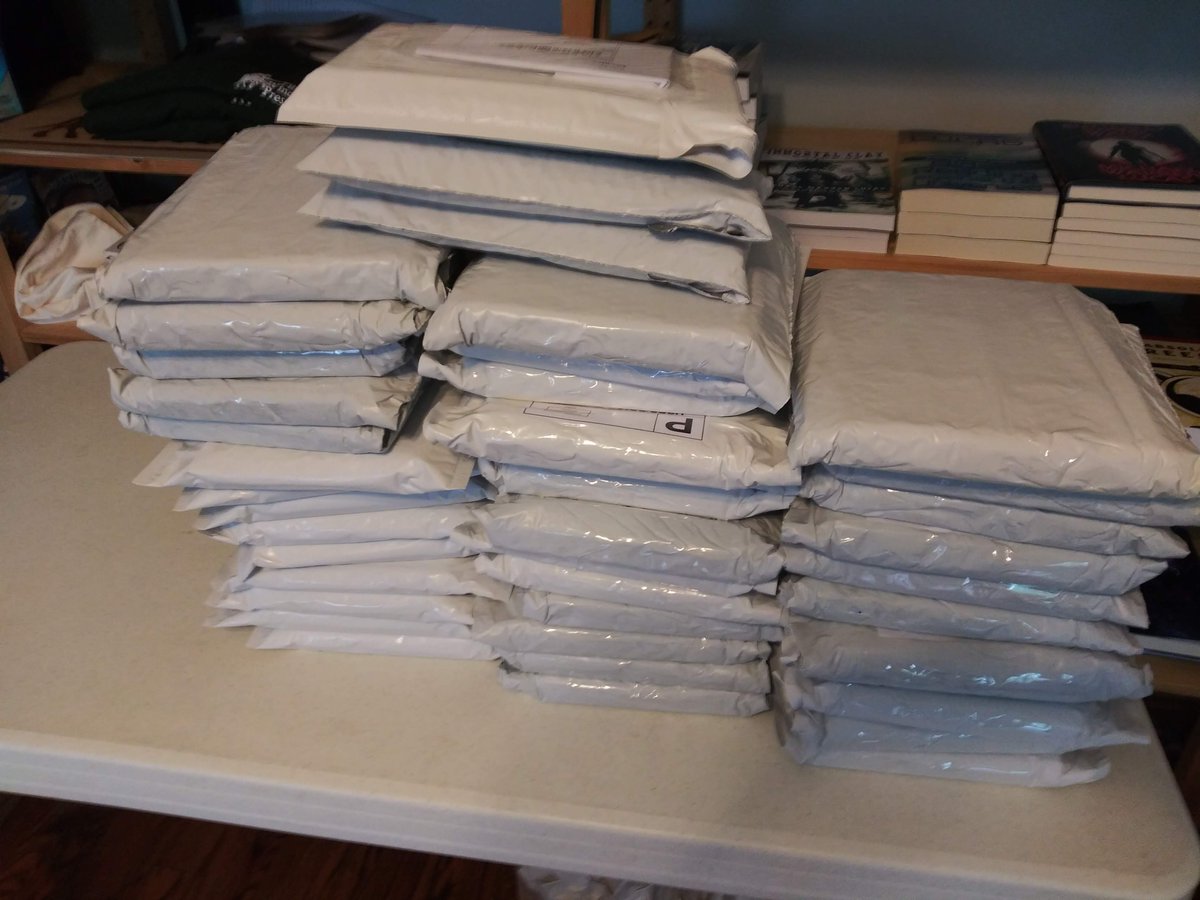 mwlauthor's tweet photo. Today: zero words, but books packed for #tlsmastery sponsors. https://t.co/EhTPyQdrAE