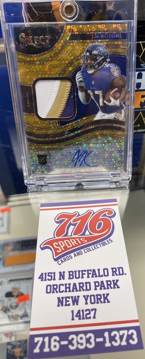 716Cards's tweet image. Congrats to Curtis on the HUGE JK Dobbins Gold RPA 10/10 from select h2 in our latest group break! 

#PullingFire #SupportYourLCS #PaniniAmerica #ShowYourHits #RavenFlock #RPA #Ravens #716SportsCards