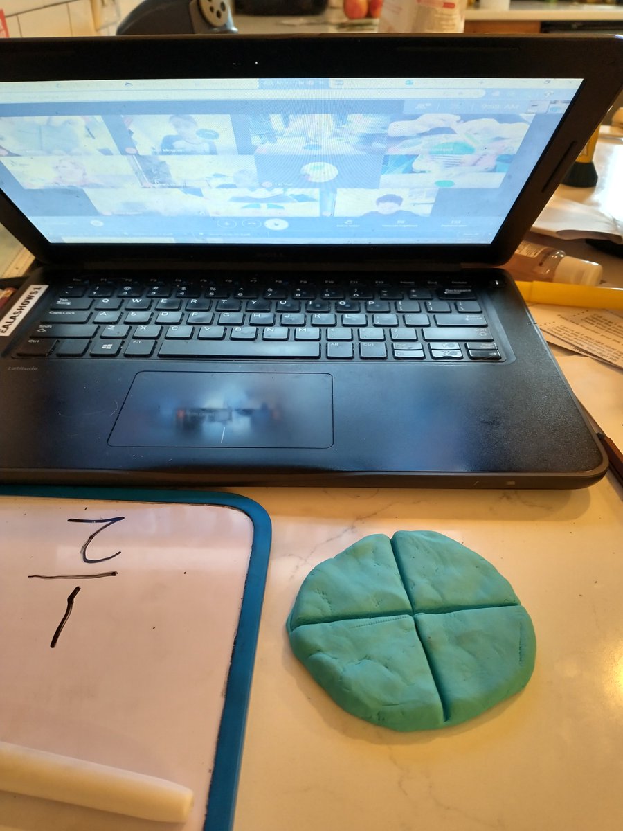 Thank you amazing parents for making playdough over the weekend so we could start working on fractions! #teamwork <a href="/LeslieFrostPS/">Leslie Frost P.S.</a>