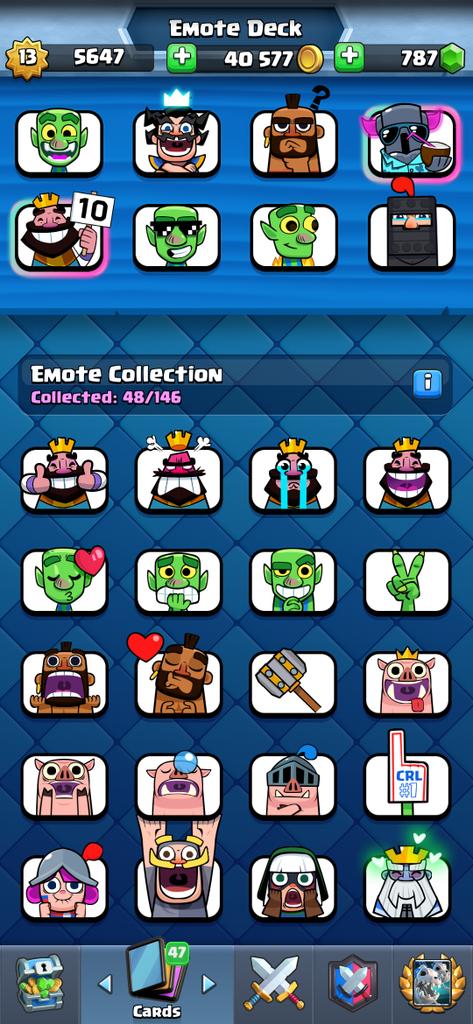 Vendo mi cuenta de CR
Lvl 13
21 cartas max
48 emotes
30k ganadas
Más info al MD, RT se agradece