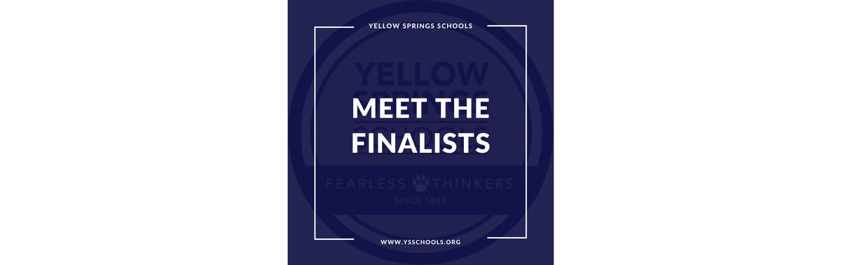 The finalists for the MLS Principal position are:
- Cheryl Lowe (Grade 5 Teacher, Mills Lawn School)
- Megan Winston (Assistant Principal, Xenia High School)

Click this link to view each of their resumes &amp; see which night each candidate is presenting - ysschools.org/news/mls-princ….