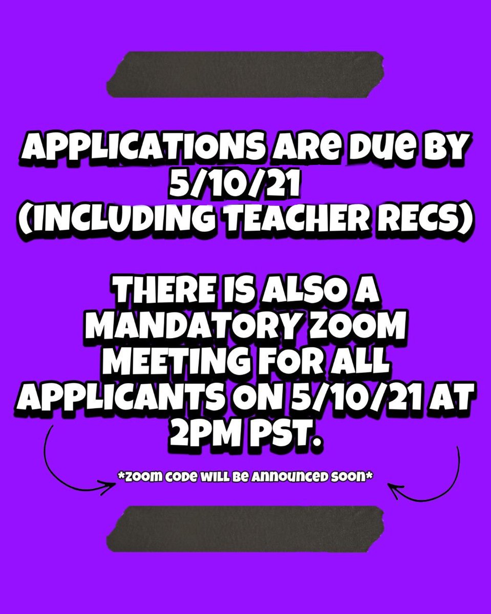 Rancho‼️SA apps are OUT NOW, please follow the directions provided to view the application process, they will be due on Monday 5/10/21. We are looking forward to meeting you all :) DM us for any questions and concerns, thank you!