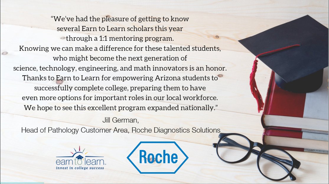 earntolearnaz's tweet photo. We're proud to partner with industry leaders like @RocheDiaUSA , which provides mentorship opportunities to Earn to Learn STEM students. 

college access + workforce development = win-win https://t.co/BsGL5U6OmI