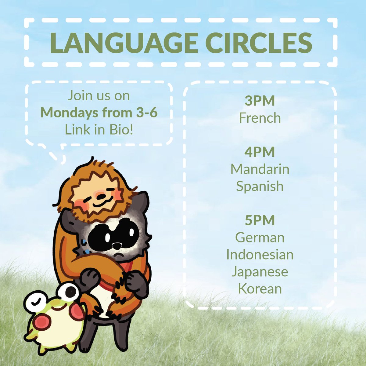 UOcmae's tweet photo. Mills International Language Circles https://t.co/gi3WFUXa66