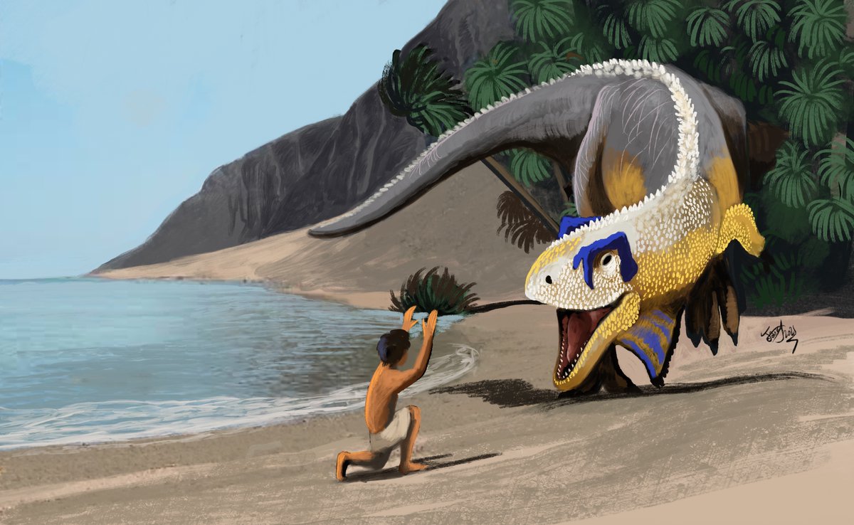 Friendly reminder that there's an ancient Egyptian "Tale of the Shipwrecked Sailor", in which a guy gets stranded in an island & meets a giant dragon/serpent-like creature that tells him there used to be more like him, but they all burned to death when a star fell from the sky!