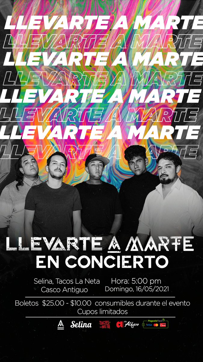 ¡¡¡Hola Marcianos!!! 🛸 Estamos muy felices de anunciarles nuestro primer show en vivo del año(físicamente), nos emociona volver a verlos en persona.

Este próximo Domingo 16 de Mayo en Selina/Tacos la Neta de Casco Antiguo.
<a href="/tacoslaneta/">tacoslaneta</a> 

Para más información al Dm😎