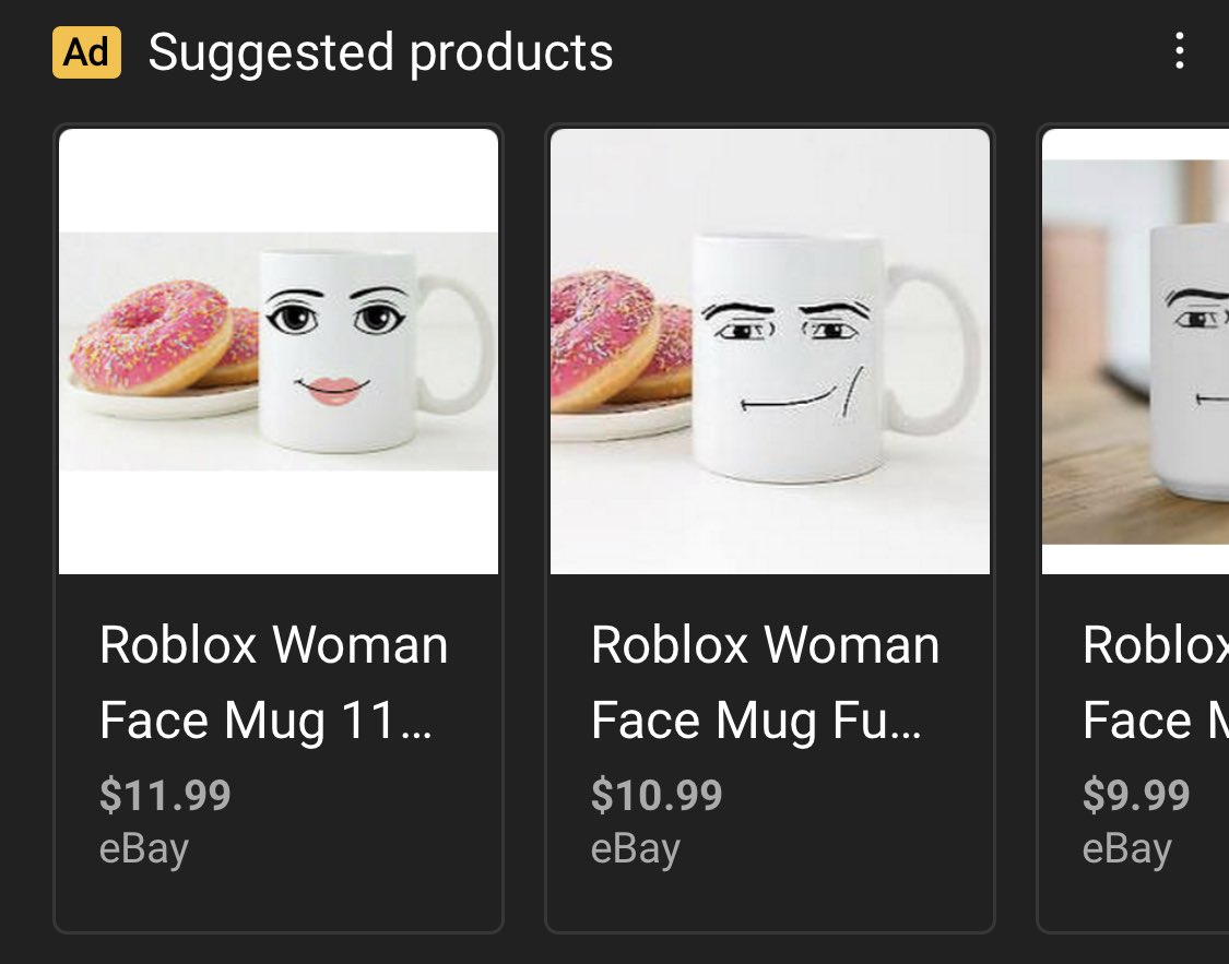 woman face mug - Roblox