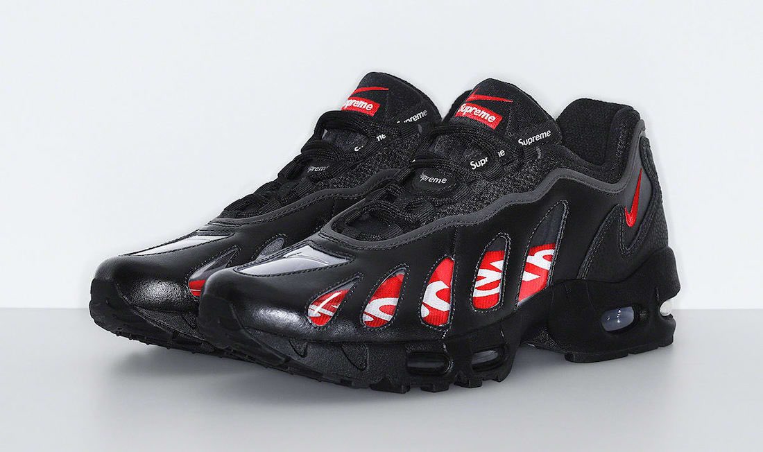 kicksonfire's tweet photo. Supreme x Nike Air Max 96 Collection releasing on May 6th for $190 each. What’s your favorite colorway? https://t.co/Jn8W3ZLDNU