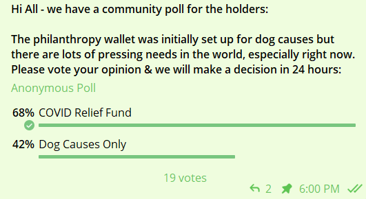 2goshiMoney's tweet photo. We have a live poll for our community in our channel. Please vote how you'd like to see the funds be used. 

https://t.co/F7VlbJkopY https://t.co/8BnmleqqBX