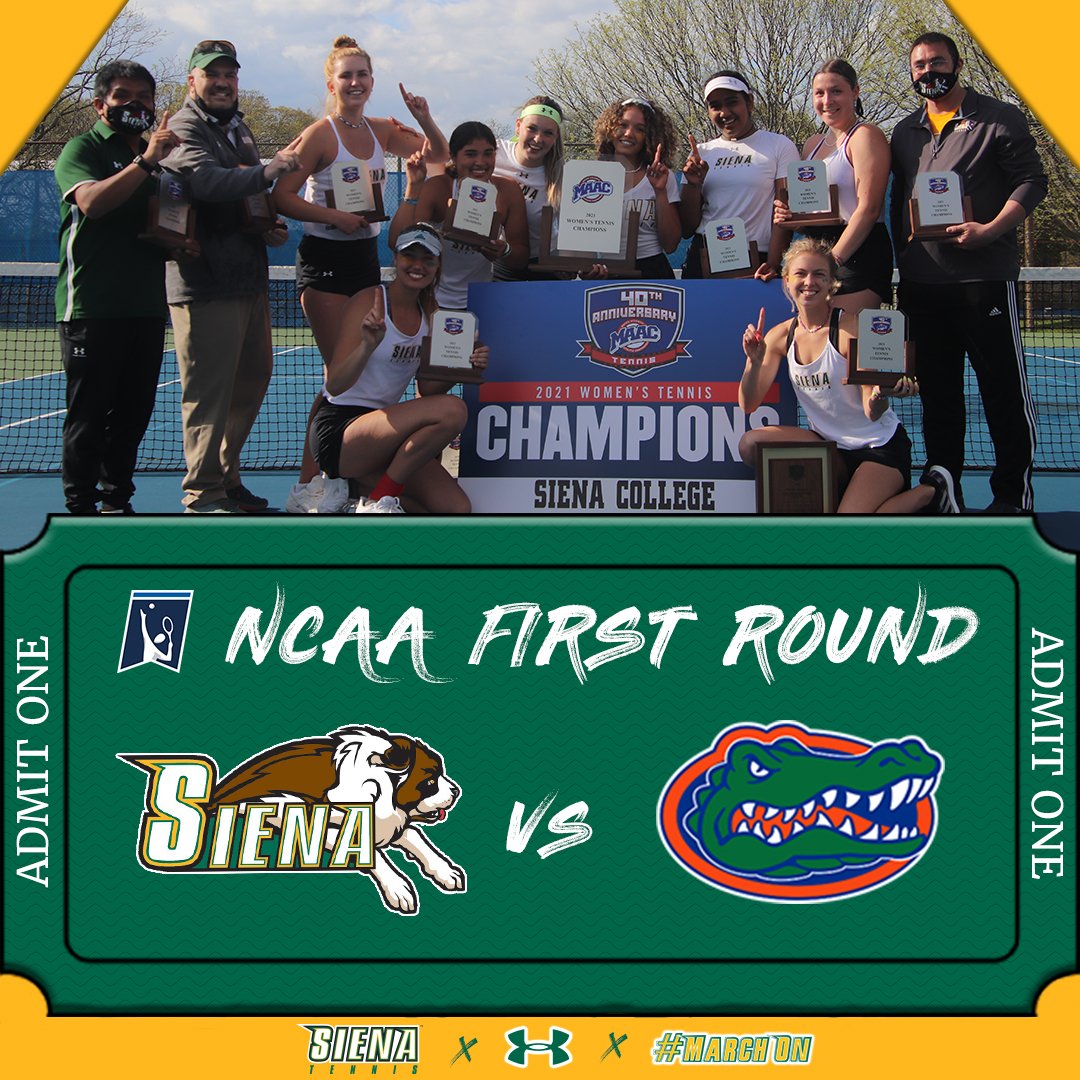 🎾🏆 The 🐶 are headed to the swamp! 

Your <a href="/MAACSports/">#MAACSports</a> Champions will face the Florida Gators in the First Round of the <a href="/NCAATennis/">NCAA Tennis</a> Tournament this week in Gainesville❗️

#MarchOn | #MAACTennis